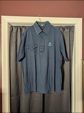 Titleist Vintage Made In Japan Fine Pima Cotton Polo Shirt Navy Blue XL